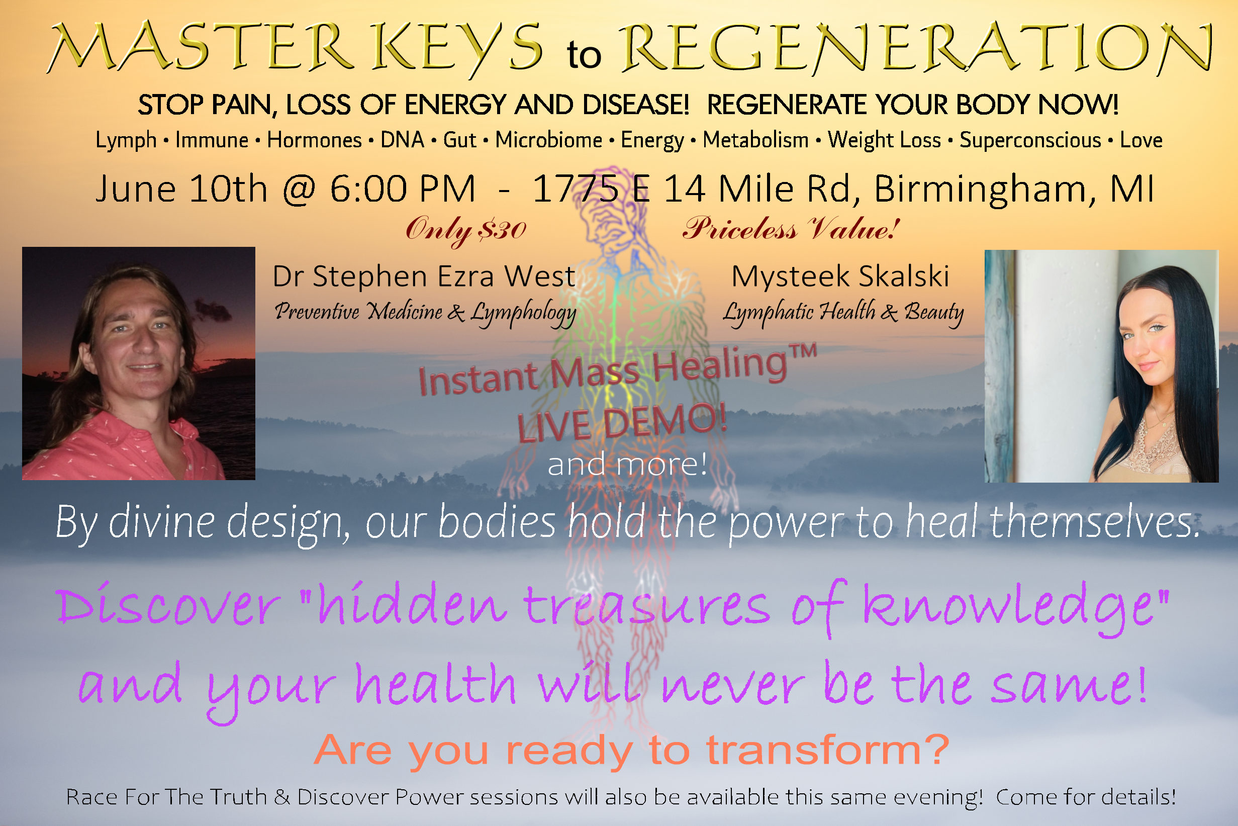 Master Keys to Regeneration, Detroit, Michigan with Dr Ezra West and Mysteek Skaski