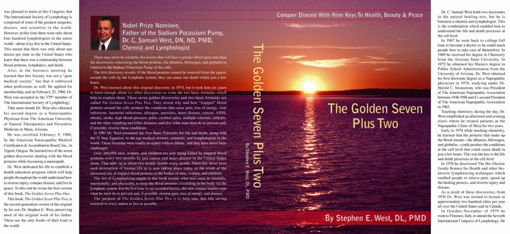 The Golden Seven Plus Two - book cover jacket Replacement for The Golden Seven Plus One, by Dr West